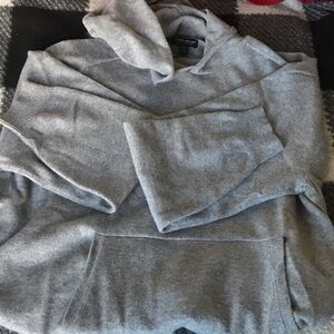 Peter Millar Light Gray cashmere wool hoodie sweater.